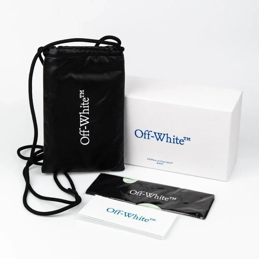 Off-White MILANO Men Sunglasses Marble Grey Square OERI097 0807 NEW AUTHENTIC